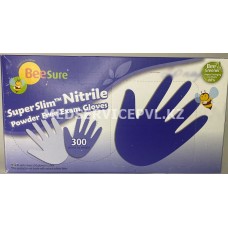Перчатки нитриловые неопудренные смотровые нестерильные Superslime-L