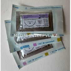 Материал шовный хирургический Викрол, фиолетовый, Metric 5 USP 2, 75 см 1 игла колющая, 40 мм, изгиб 1/2