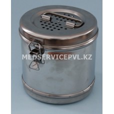Коробка стерилизационная круглая с фильтром КСКФ-18л